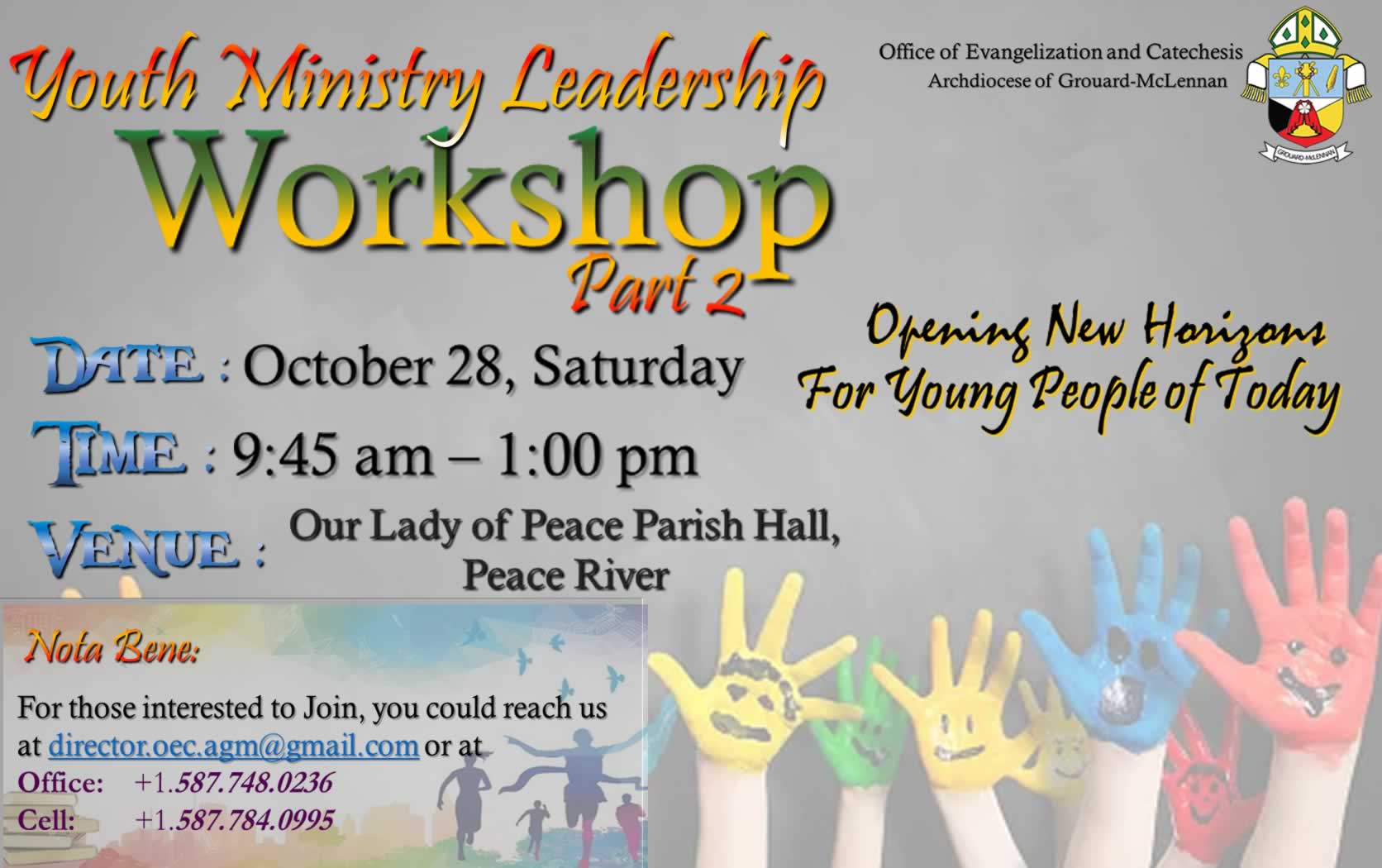 Youth Ministry Leadership Workshop - Part II - Our Lady of Peace, Peace ...